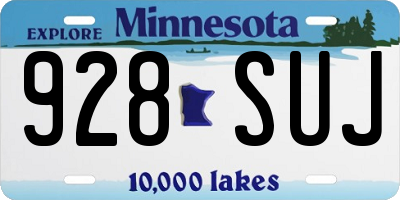 MN license plate 928SUJ