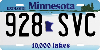MN license plate 928SVC