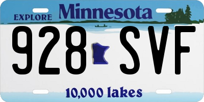 MN license plate 928SVF