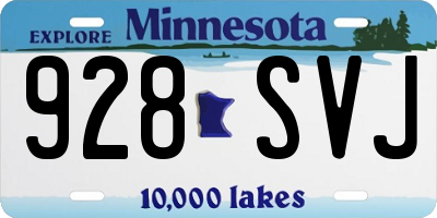MN license plate 928SVJ