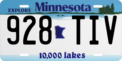 MN license plate 928TIV