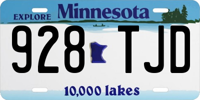 MN license plate 928TJD