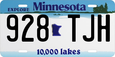 MN license plate 928TJH