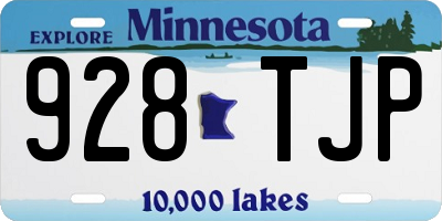 MN license plate 928TJP