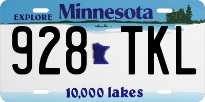 MN license plate 928TKL
