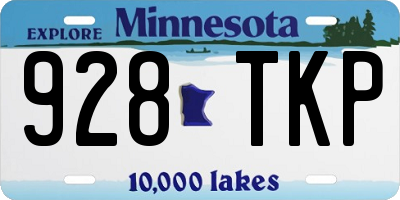 MN license plate 928TKP