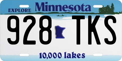 MN license plate 928TKS