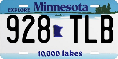 MN license plate 928TLB