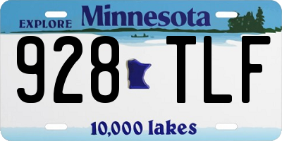 MN license plate 928TLF