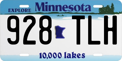 MN license plate 928TLH