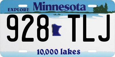 MN license plate 928TLJ