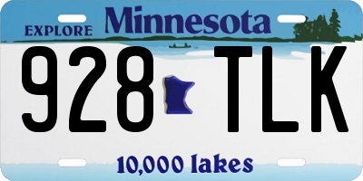 MN license plate 928TLK