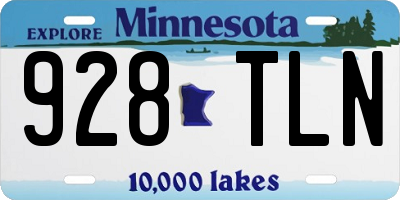 MN license plate 928TLN