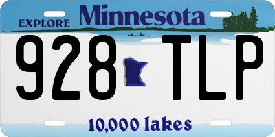 MN license plate 928TLP