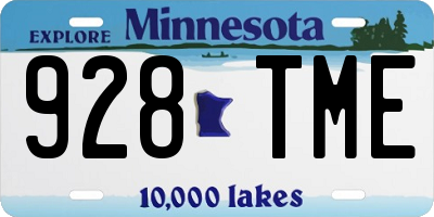 MN license plate 928TME
