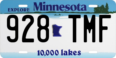 MN license plate 928TMF