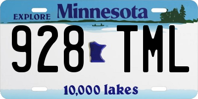 MN license plate 928TML