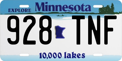 MN license plate 928TNF