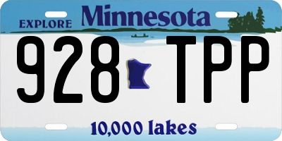 MN license plate 928TPP