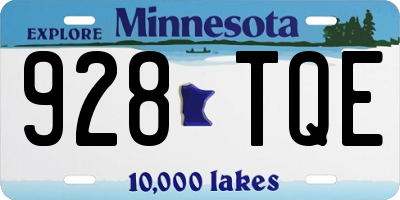 MN license plate 928TQE