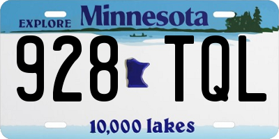 MN license plate 928TQL