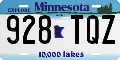 MN license plate 928TQZ