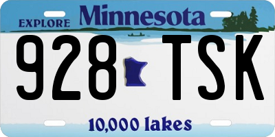 MN license plate 928TSK