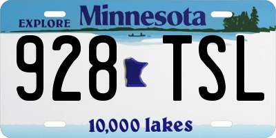 MN license plate 928TSL