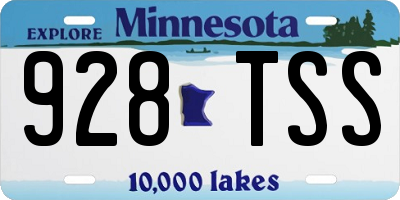 MN license plate 928TSS