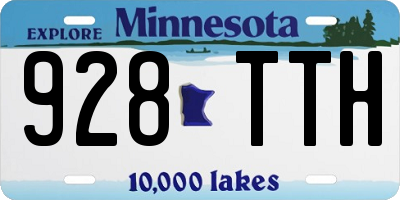 MN license plate 928TTH