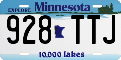 MN license plate 928TTJ