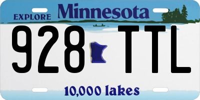 MN license plate 928TTL