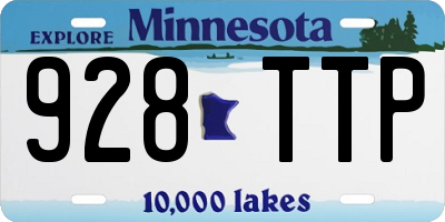 MN license plate 928TTP