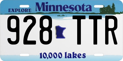 MN license plate 928TTR