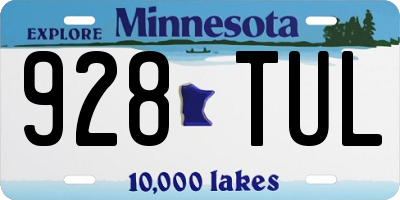 MN license plate 928TUL