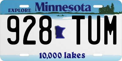 MN license plate 928TUM