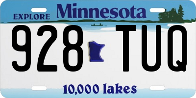 MN license plate 928TUQ