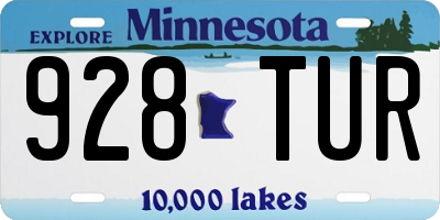 MN license plate 928TUR