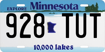 MN license plate 928TUT