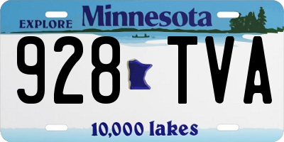 MN license plate 928TVA