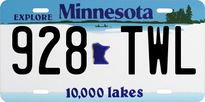 MN license plate 928TWL