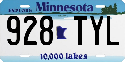 MN license plate 928TYL