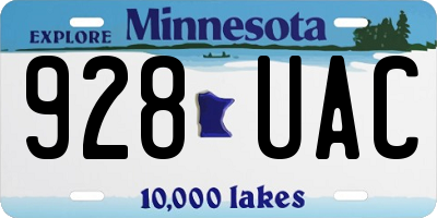 MN license plate 928UAC