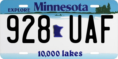 MN license plate 928UAF