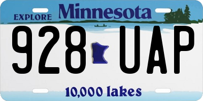 MN license plate 928UAP
