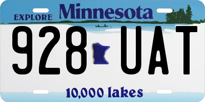 MN license plate 928UAT