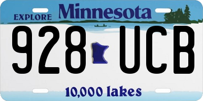 MN license plate 928UCB