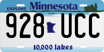 MN license plate 928UCC