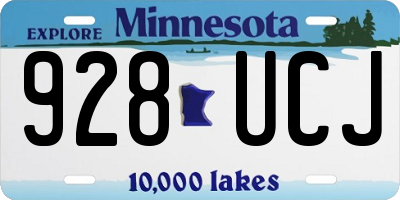 MN license plate 928UCJ