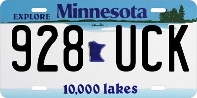 MN license plate 928UCK